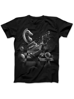 Koszulka Koszulka Damska Wojenne Szachy Czarna - Śmieszne T-Shirty z Nadrukami ?