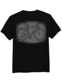 Koszulka Koszulka Męska Rowerowa Iluzja Czarna - Śmieszne T-Shirty z Nadrukami ?