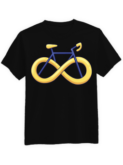 Koszulka Koszulka Męska Rowerowy Znak Nieskończoności Czarna - Śmieszne T-Shirty z Nadrukami ?