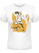 Koszulka Koszulka Męska Japoński Fighter Biała - Śmieszne T-Shirty z Nadrukami ?