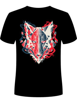 Koszulka Koszulka Męska Głowa Wilka Czarna - Śmieszne T-Shirty z Nadrukami ?