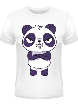 Koszulka Koszulka Męska Panda Foch Biała - Śmieszne T-Shirty z Nadrukami ?