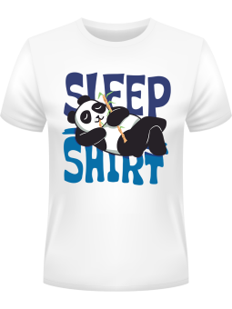 Koszulka Koszulka Męska Sleep Shirt Panda Biała - Śmieszne T-Shirty z Nadrukami ?