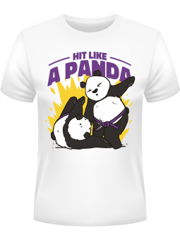 Koszulka Koszulka Męska Panda JiuJitsu Biała - Śmieszne T-Shirty z Nadrukami ?