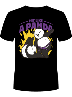 Koszulka Koszulka Męska Panda JiuJitsu Czarna - Kung Fu Panda Zwierzęta
