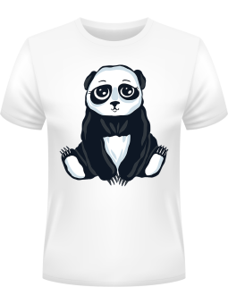 Koszulka Koszulka Męska Słodka Panda Biała - Śmieszne T-Shirty z Nadrukami ?