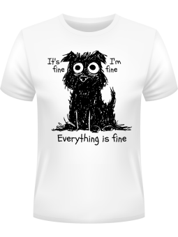 Koszulka Koszulka Męska Stressed Dog Pies Biała - Śmieszne T-Shirty z Nadrukami ?