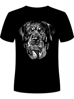 Koszulka Koszulka Męska Rottweiler Czarna - Śmieszne T-Shirty z Nadrukami ?