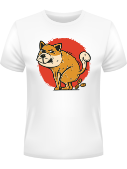 Koszulka Koszulka Męska Pies Stawiający Klocki Biała - Śmieszne T-Shirty z Nadrukami ?