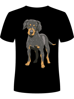 Koszulka Koszulka Męska Pies Coonhound Czarna - Śmieszne T-Shirty z Nadrukami ?