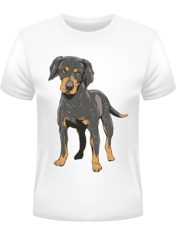 Koszulka Koszulka Męska Pies Coonhound Biała - Śmieszne T-Shirty z Nadrukami ?