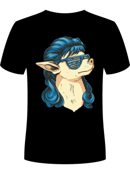 Koszulka Koszulka Męska Pies Mullet Chihuahua Czarna - Śmieszne T-Shirty z Nadrukami ?