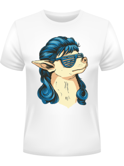 Koszulka Koszulka Męska Pies Mullet Chihuahua Biała - Śmieszne T-Shirty z Nadrukami ?