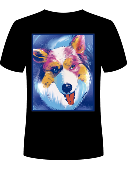 Koszulka Koszulka Męska Australijski Shepherd Czarna - Śmieszne T-Shirty z Nadrukami ?