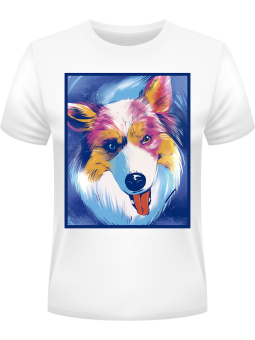 Koszulka Koszulka Męska Pies Australijski Shepherd Biała - Śmieszne T-Shirty z Nadrukami ?