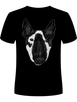 Koszulka Koszulka Męska BullTerrier Czarna - Śmieszne T-Shirty z Nadrukami ?