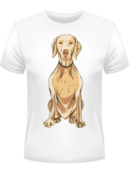 Koszulka Koszulka Męska Pies Weimaraner Biała - Śmieszne T-Shirty z Nadrukami ?