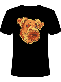 Koszulka Koszulka Męska Pies Airedale Terrier Czarna - Śmieszne T-Shirty z Nadrukami ?