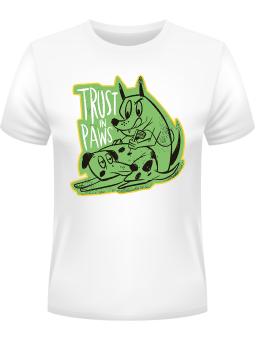 Koszulka Koszulka Męska Pies Tatuażysta Biała - Śmieszne T-Shirty z Nadrukami ?