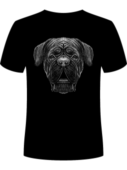 Koszulka Koszulka Męska Francuski Mastiff Czarna - Śmieszne T-Shirty z Nadrukami ?