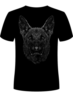 Koszulka Koszulka Męska Owczarek Niemiecki Czarna - Śmieszne T-Shirty z Nadrukami ?