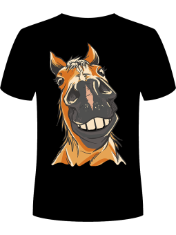 Koszulka Koszulka Męska Śmieszny Koń Czarna - piwo święta mikołaj