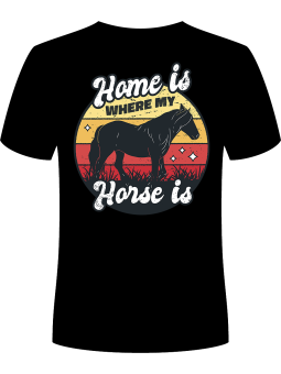 Koszulka Koszulka Męska Mój Dom Tam Gdzie Mój Koń Czarna - piwo święta mikołaj