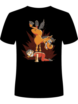 Koszulka Koszulka Męska Koń Akrobata Czarna - piwo święta mikołaj