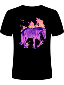 Koszulka Koszulka Męska Koń w Płomieniach Czarna - piwo święta mikołaj