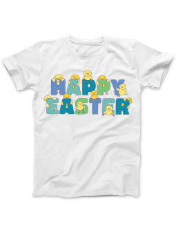 Koszulka Koszulka Damska Happy Easter Biała - Śmieszne T-Shirty z Nadrukami ?