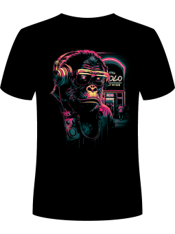 Koszulka Koszulka Męska Gorilla Czarna - Śmieszne T-Shirty z Nadrukami ?