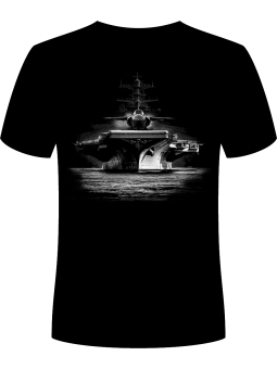 Koszulka Koszulka Męska Realistyczny Okręt Wojenny Czarna - Śmieszne T-Shirty z Nadrukami ?