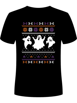 Koszulka Koszulka Męska Ghost Ugly Sweater Czarna - Śmieszne T-Shirty z Nadrukami ?