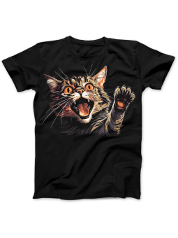 Koszulka Koszulka Damska Zły Kot Ilustracja Czarna - halloween unicorn