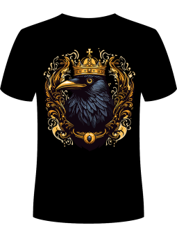 Koszulka Koszulka Męska Kruk Herb Czarna - Śmieszne T-Shirty z Nadrukami ?