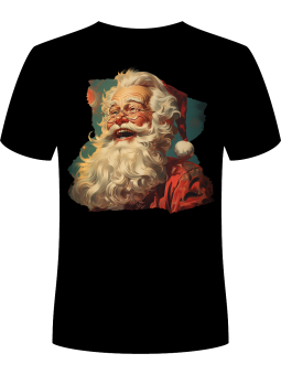 Koszulka Koszulka Męska Vintage Santa Czarna - Śmieszne T-Shirty z Nadrukami ?