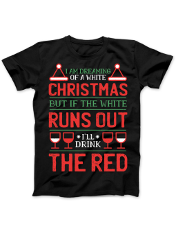 Koszulka Koszulka Damska Wine Xmas Czarna - Śmieszne T-Shirty z Nadrukami ?