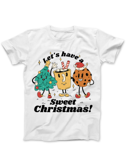 Koszulka Koszulka Damska Słodkich Świąt Biała - Śmieszne T-Shirty z Nadrukami ?