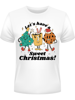 Koszulka Koszulka Męska Słodkich Świąt Biała - Śmieszne T-Shirty z Nadrukami ?