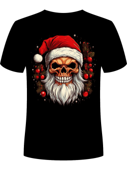 Koszulka Koszulka Męska Mikołajowa Czacha Czarna - Śmieszne T-Shirty z Nadrukami ?