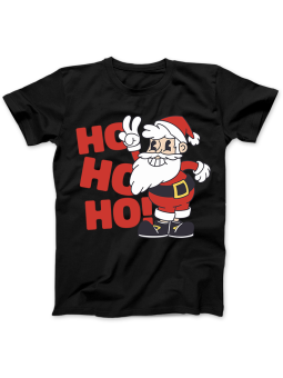 Koszulka Koszulka Damska Retro Mikołaj Ho Ho Ho Czarna - Śmieszne T-Shirty z Nadrukami ?