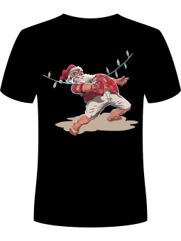 Koszulka Koszulka Męska Mikołaj Limbo Czarna - Śmieszne T-Shirty z Nadrukami ?