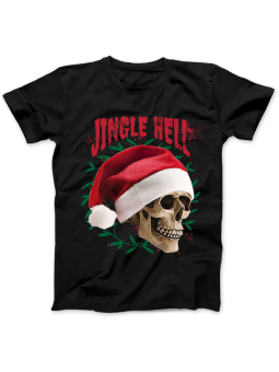 Koszulka Koszulka Damska Jingle Hell Czarna - Śmieszne T-Shirty z Nadrukami ?
