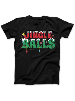 Koszulka Koszulka Damska Jingle Balls Czarna - Śmieszne T-Shirty z Nadrukami ?
