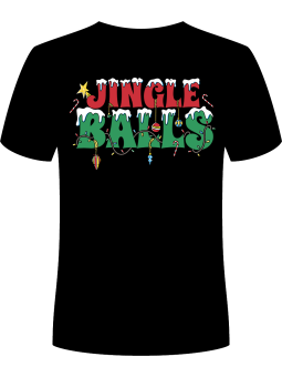 Koszulka Koszulka Męska Jingle Balls Czarna - Śmieszne T-Shirty z Nadrukami ?