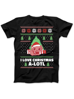 Koszulka Koszulka Damska I Love Christmas A-LOTL Czarna - Śmieszne T-Shirty z Nadrukami ?