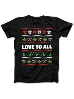 Koszulka Koszulka Damska Love To All Czarna - Śmieszne T-Shirty z Nadrukami ?