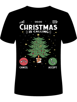 Koszulka Koszulka Męska Święta Dzwonią Czarna - Śmieszne T-Shirty z Nadrukami ?