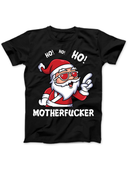 Koszulka Koszulka Damska Ho Ho Ho Motherfucker Czarna - Śmieszne T-Shirty z Nadrukami ?