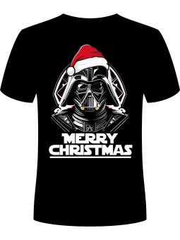 Koszulka Koszulka Męska Merry Christmas Lord Vader Czarna - Śmieszne T-Shirty z Nadrukami ?